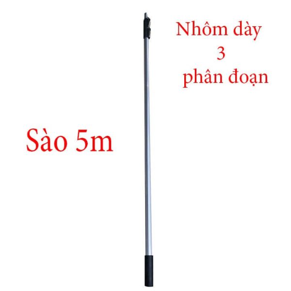 Cây sào nhôm 5m gồm 3 đoạn lồng nhau