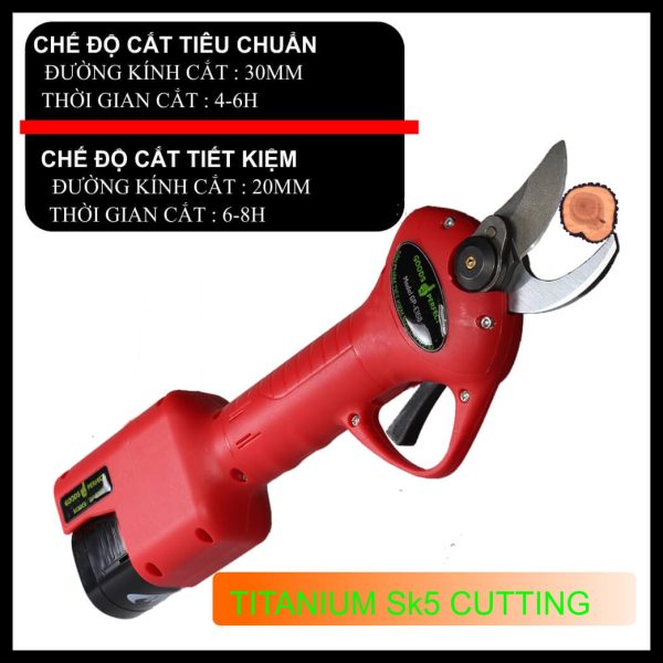 Kéo cắt cành dùng pin GP-E168 công nghệ tiêu chuẩn Hàn Quốc - Hình ảnh 2